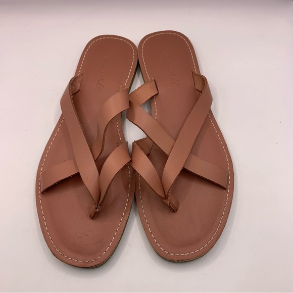 Madewell The Boardwalk Leather Flat Sandals Size 6 NWOB - Picture 3 of 7